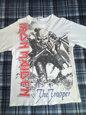 Iron Maiden The Trooper Big Print white t-shirt